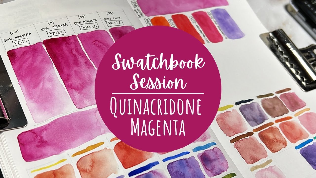 Swatchbook Session 15 | Quinacridone Magenta | Swatching and Color Mixing