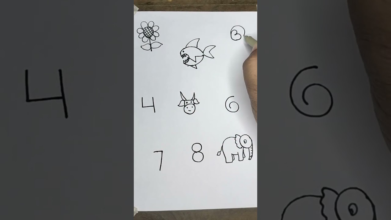 Очень простая идея для рисунка по цифрам 