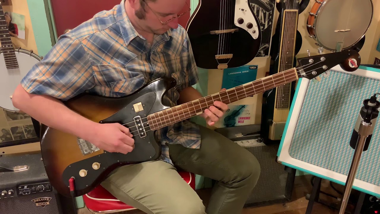 1960s Teisco EB200 electric bass guitar (tuned in fifths GDAE as bass