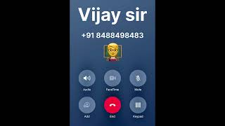Vijay sir call recording 😂|| one side call prank call recording dost prank call in class funny 🤣 