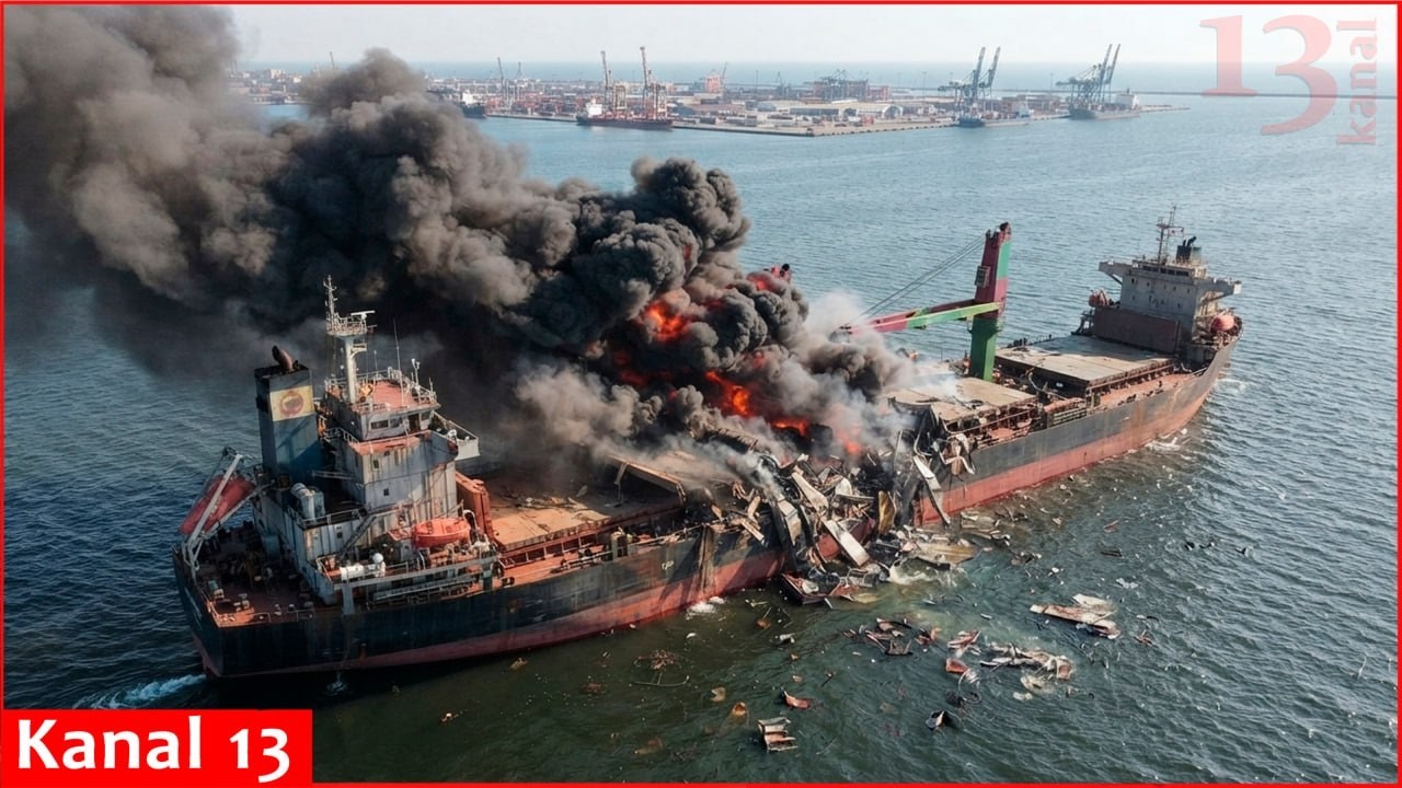 Ukraine hits Russian ship carrying Iranian weapons with 12 drone strikes