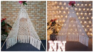 DIY Macrame Teepee -Macramé Tutorial for beginners by TNARTNCRAFTS