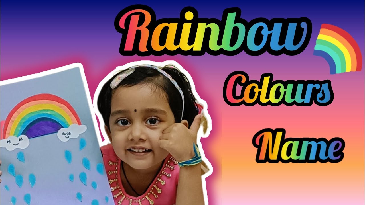 Rainbow colours Name for kids/Learn Rainbow Colours name/ 7 colours of