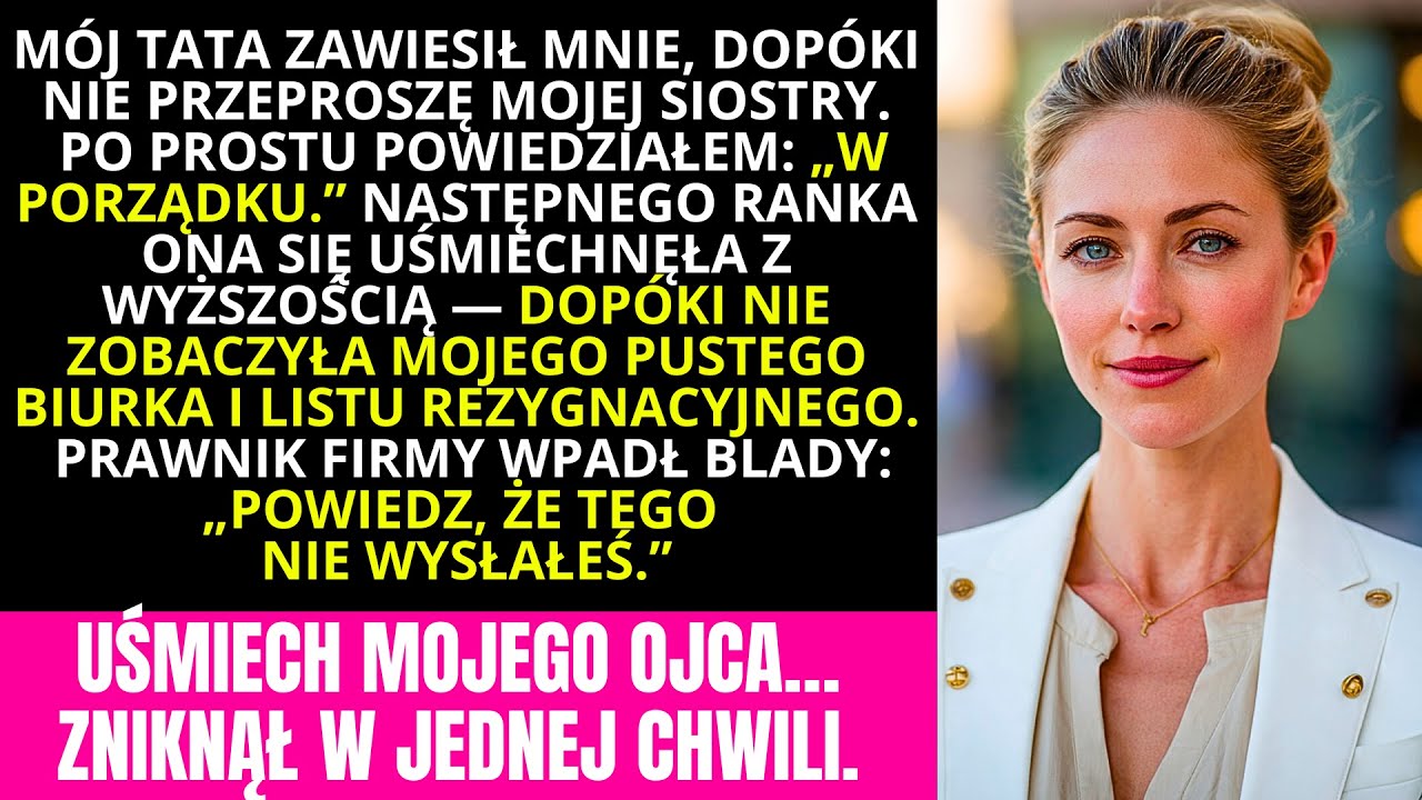 Mój OJCIEC mnie ZAWIESIŁ, aż PRZEPROSZĘ moją SIOSTRĘ. Powiedziałem „Dobra”. Następnego ranka ona…