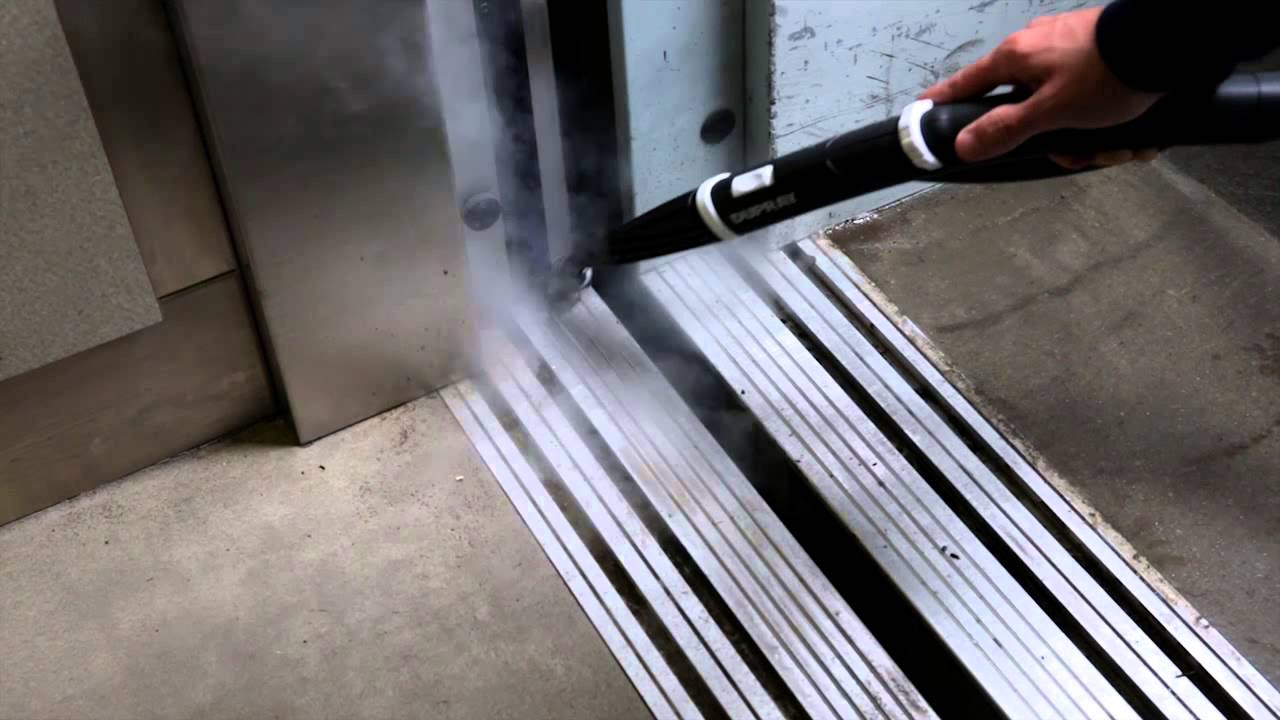 How to Clean Elevator Door Tracks with a Steam Cleaner - YouTube