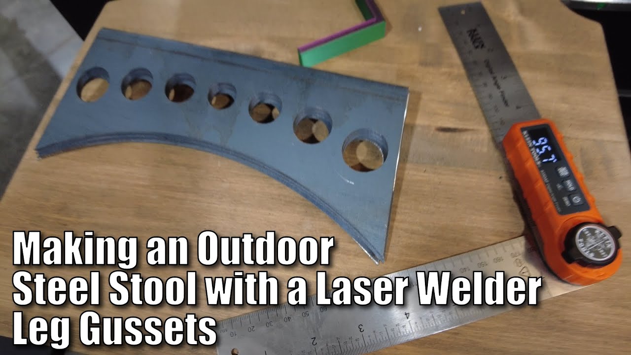 Making an Outdoor Steel Stool with a Laser Welder - Leg Gussets