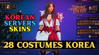 Throne and Liberty ALL 28 SKINS ON KOREAN SERVERS - Outfits and Costumes Full Showcase