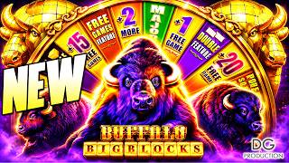 🚨NEW🚨RARE BUFFALO DOUBLE BIG BLOCKS SLOT LAS VEGAS CASINO GAME LIVE PLAY IRL OMG BIG MONEY WIN WOW screenshot 2