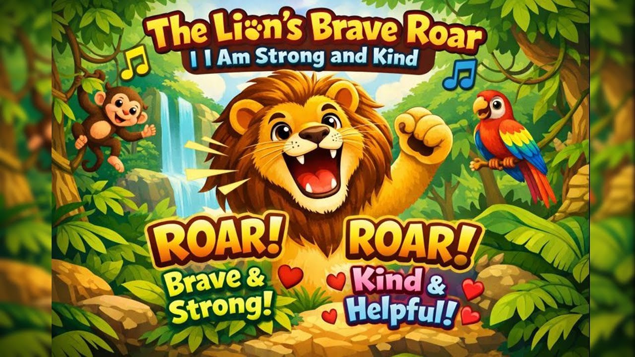 The Lion’s Brave Roar 🦁 | I Am Strong and Kind