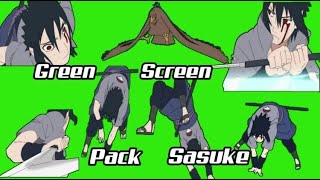 Green screen anime sasuke uchiha naruto shippuden