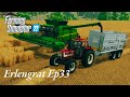 Harvesting Barley with New John Deere Harvester in Erlengrat Ep33 | Baling Straw | FS 22 Time Lapse