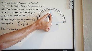 Ellipse Word Problem - Find the Equation of the Tunnel