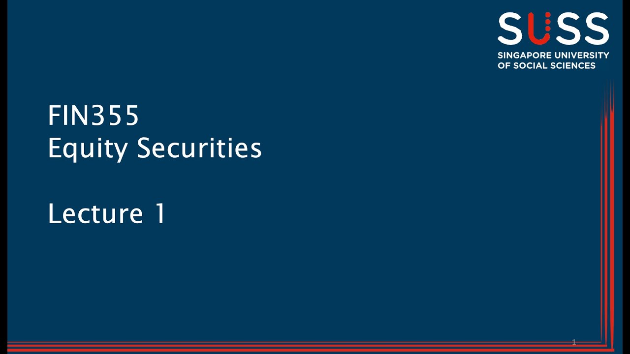 CFA Level 1 - Equity Valuation (Lesson 1) - YouTube