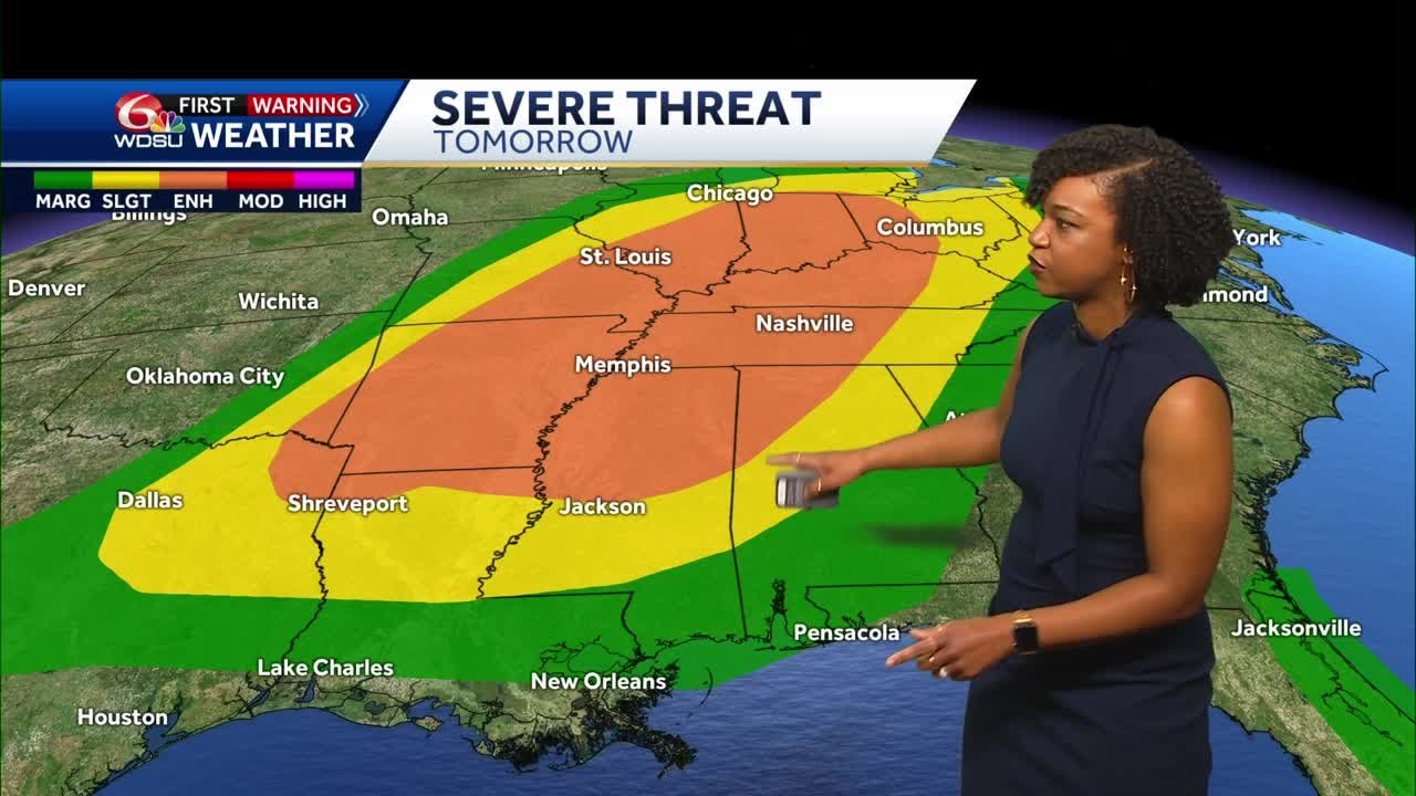 Few overnight showers continue; scattered storms Sunday - YouTube