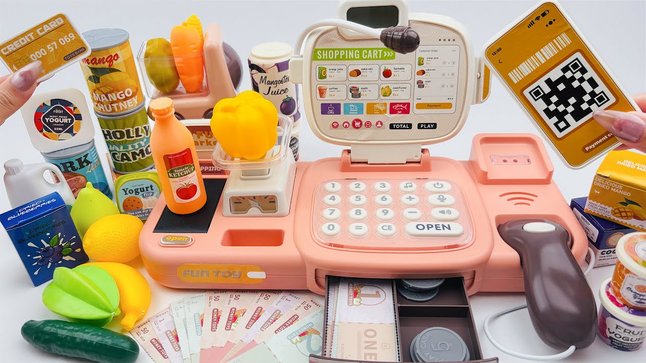 [🐰toy asmr🐰] Automatic Cash Register PlaySet 자동 계산대 장난감 언박싱 | ASMR Satisfying with Unboxing