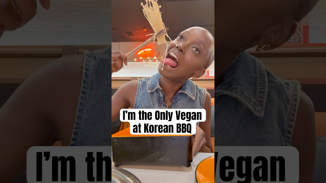 Единственный веган в Korean BBQ 🤭 