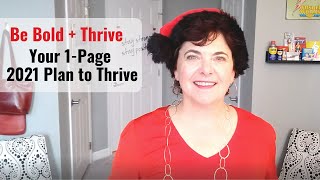 [Be Bold + Thrive] Your One-Page 2021 Plan To Thrive