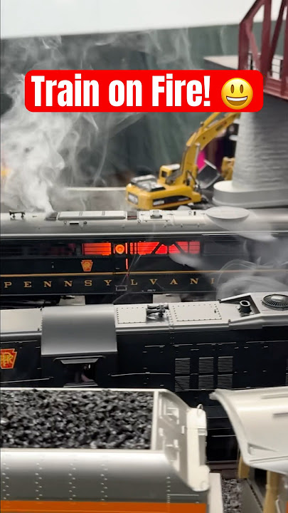 Train on Fire!🔥 #ogauge #trains #engine #fire