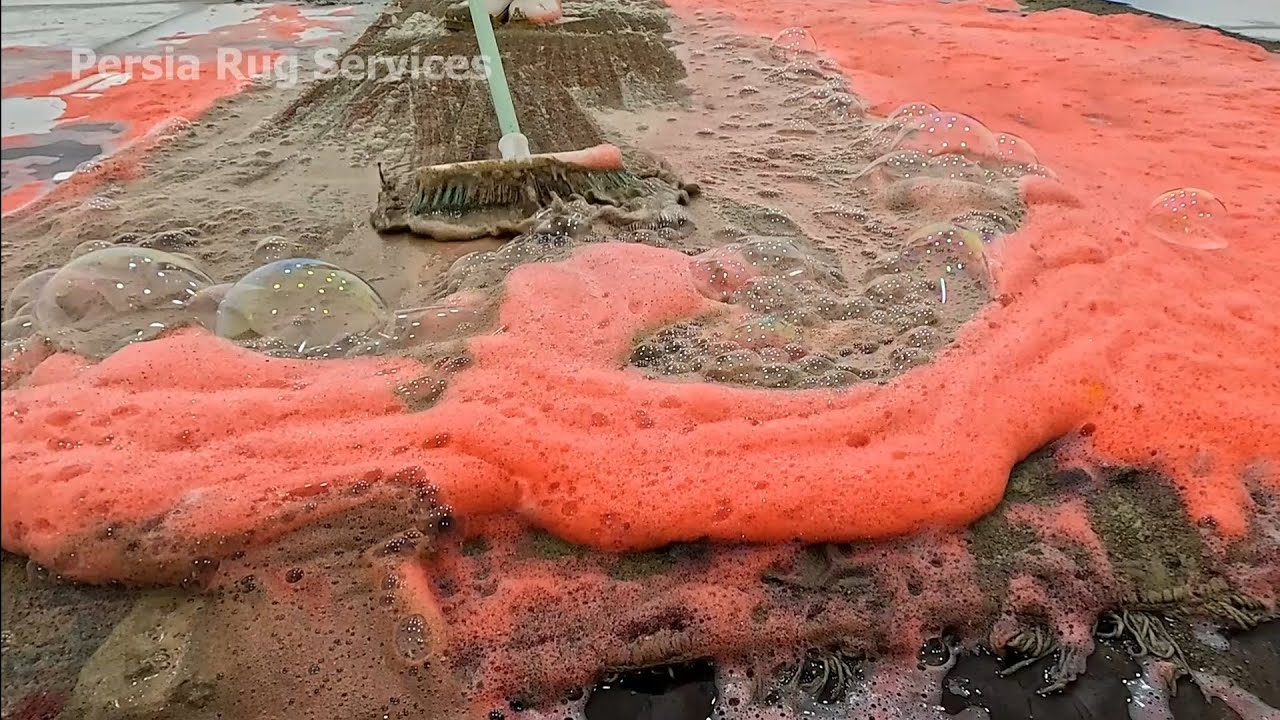 Manual cleaning of a traditional carpet for Sleeping ASMR 