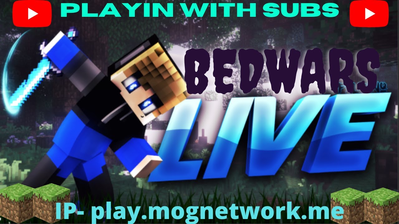 Minecraft Bedwars Playing With SUB Java+Pocket Edition Server