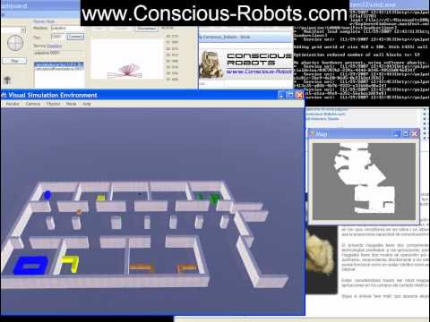 ExplorerSimSonar Service running in Robotics Studio Simulation