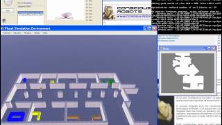 ExplorerSimSonar Service running in Robotics Studio Simulation