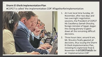 COP27 Summary and the History of United Nations Negotiations | Lee | Stanford Energy Seminar