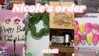 Nicole’s order || ASMR packing || Small Business 