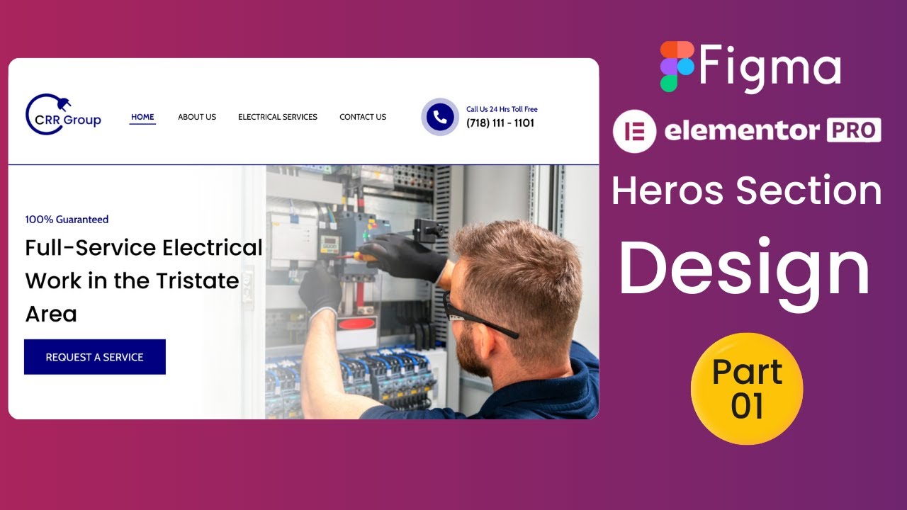 Hero section design in Elementor Pro Part 01 | Figma to Elementor - YouTube
