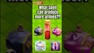 What Spell can produce more armies?? #coc #shorts #clashofclans #challenge