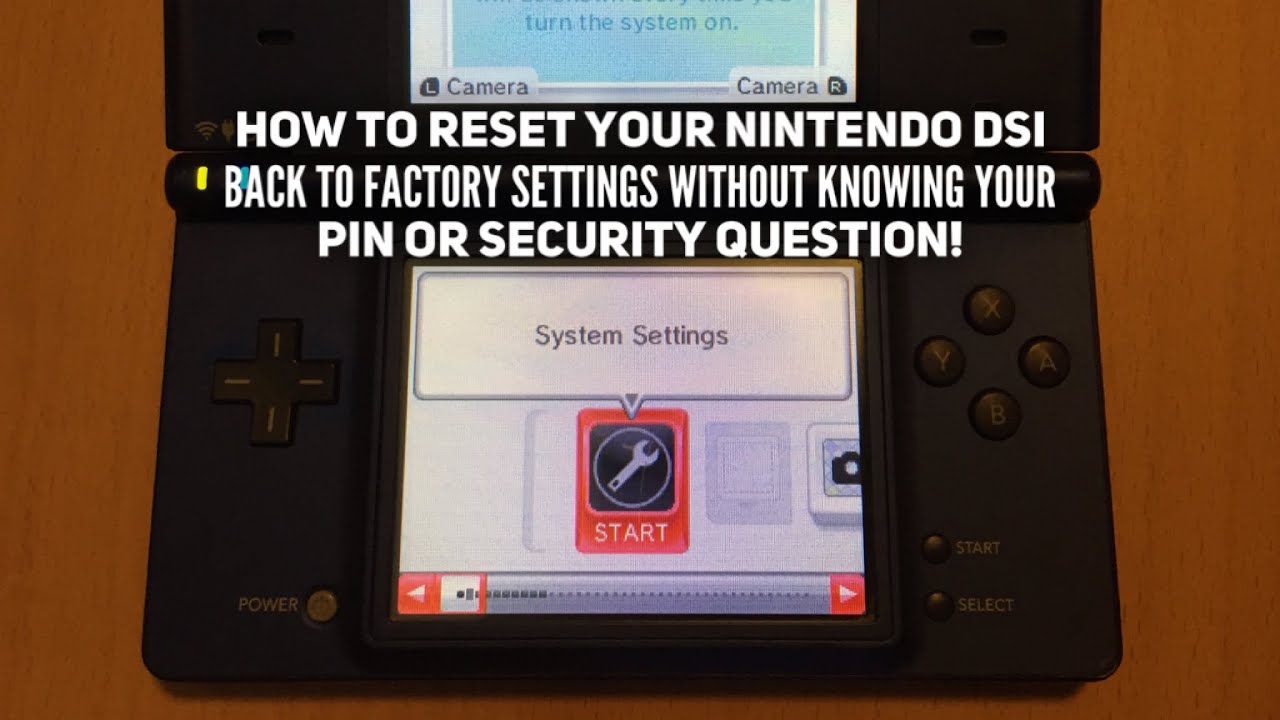 Jeg accepterer det vidnesbyrd tilskuer How to Format System Memory on Your Nintendo DSi Without Knowing the PIN or  Security Question! - YouTube