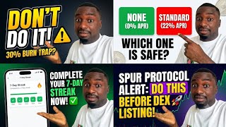 Spur Protocol Withdrawal & Staking Guide | DEX Listing Update