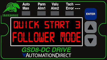 IronHorse GSD8 DC Drive How to Use Follower Mode from AutomationDirect