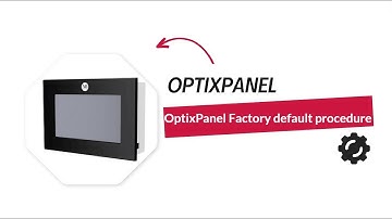 OptixPanel   Factory default procedure