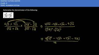 3.9 Rationalise the denominator 4√3+5√2/√48+√18