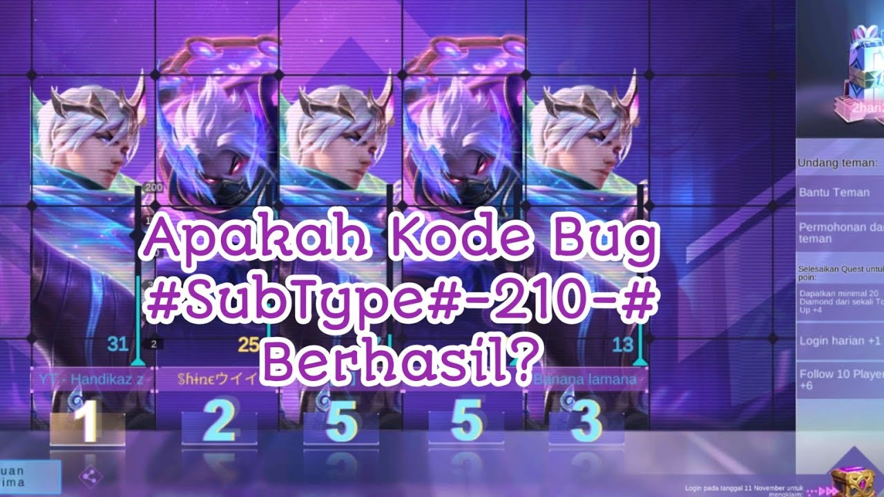 Code Bug Event ML Apakah Berhasil - Code Bug ML - Chat Bug Global ML ...