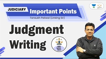Judgment Writing (Important Points) | Tansukh Paliwal | Linking Laws