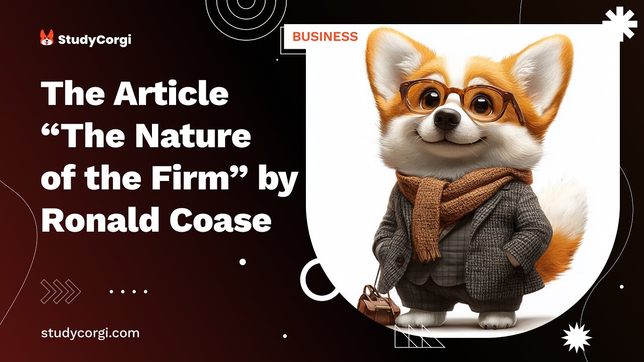 Статья Рональда Коуза «Природа фирмы» — пример эссе.