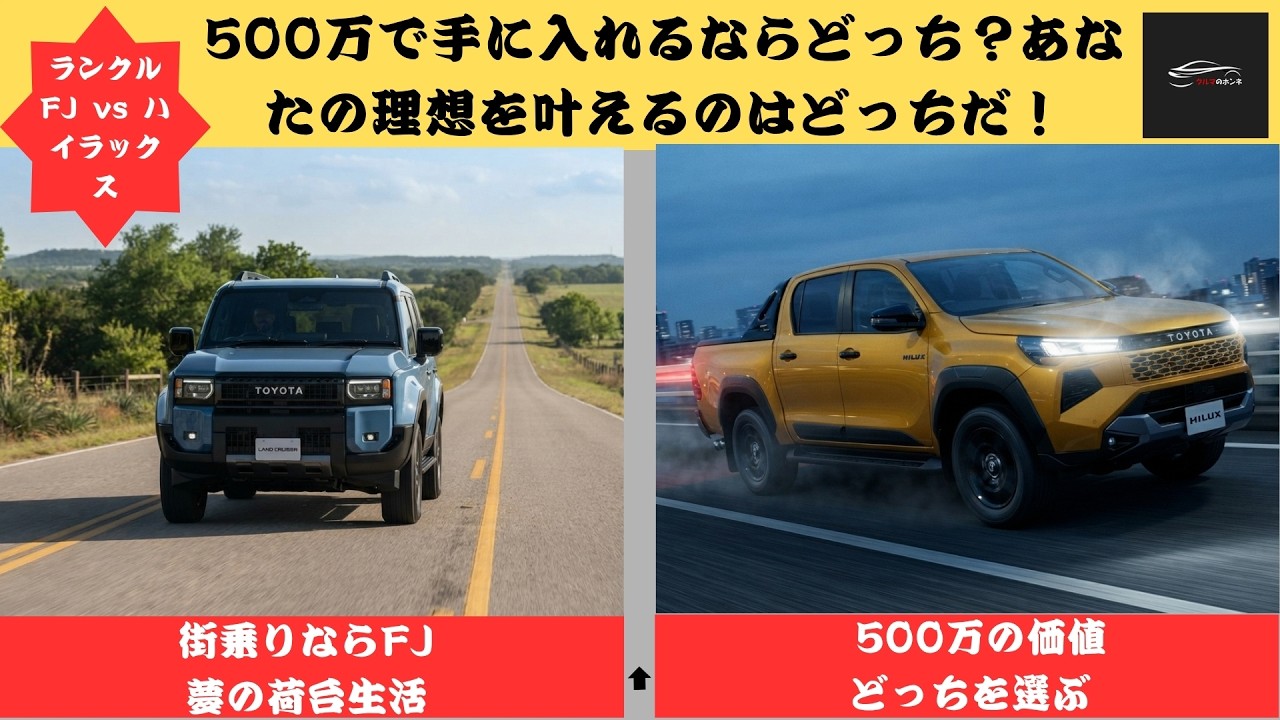 500万円比較】ランドクルーザーFJと新型ハイラックス、結局どっちが 