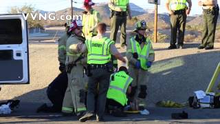 Car Crashes into Semi on Highway 18 in Apple Valley