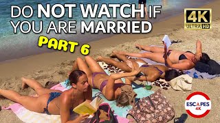 🔴 Hersonissos Crete 🇬🇷  ( part 6 ) | Hersonissos Beach Walk ▶ 4K  60fps