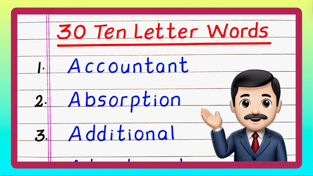 30 Ten Letter Words | Ten Letter Words | Write 10 Letter Words in ...