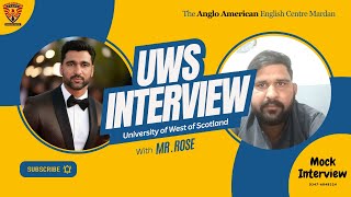 University of the West of Scotland Credibility Interview | UWS Pre CAS Mock Interview | GK ELT