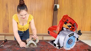 Genius girl repairs and restores old rusty handheld stone cutters | Girl  mechanic