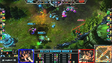 Malunoo (Jarvan IV) terrible fail gank into first blood | Fnatic vs NIP | EU LCS Summer 2013 W8D1