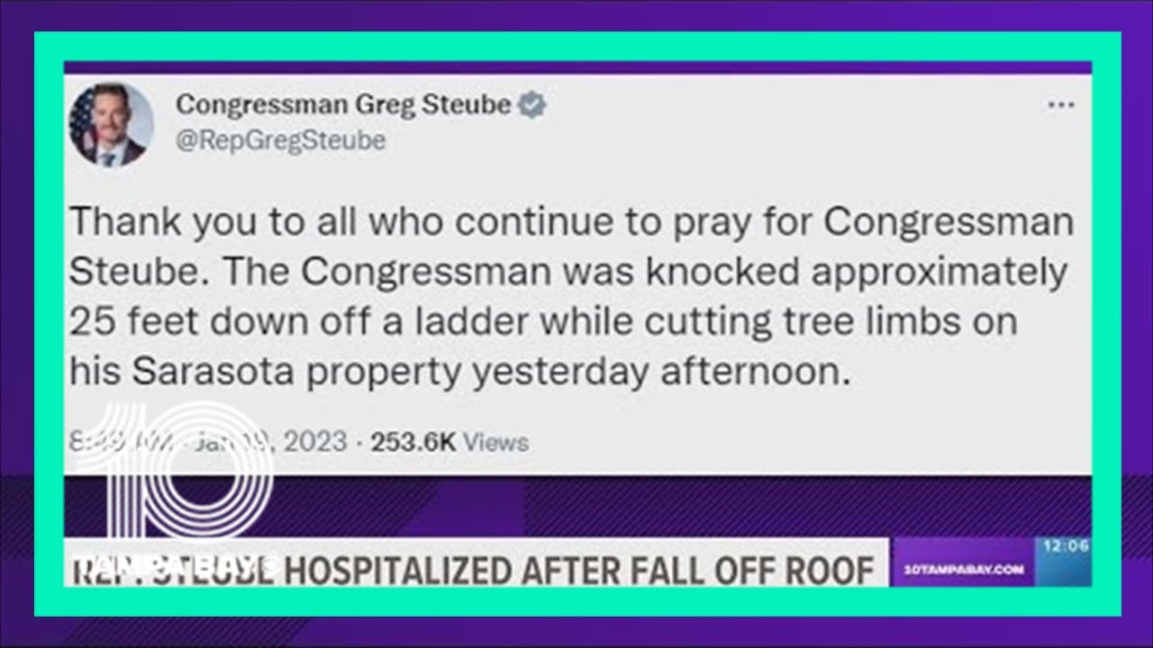 Rep. Steube hospitalized after falling off roof