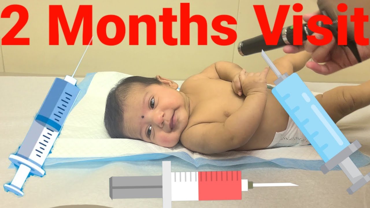 New born baby Doctor visit 2 months old baby wellness visit Vaccines