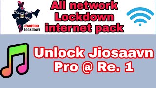 All network new Internet pack || JioSaavn pro @ Re. 1 || Jio new offer || Coronavirus || COVID19 screenshot 1