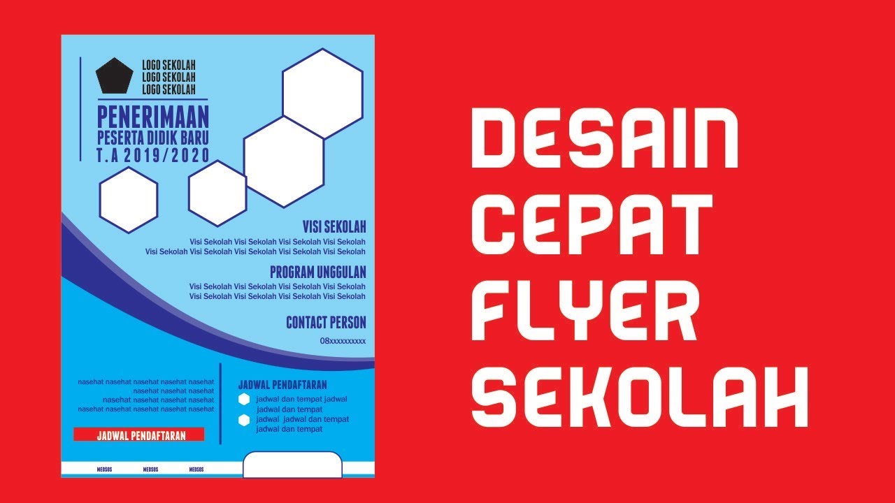 Cara Cepat Desain Pamflet Di Coreldraw Youtube