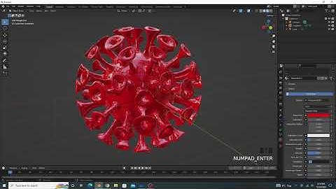 Coronavirus 3D model Representation in blender. Easy blender tricks